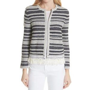 TORY BURCH Payton Fringe Cardigan Size Medium